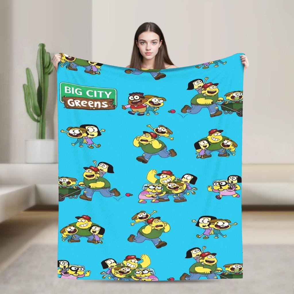 Weiche warme Decke Flugzeugreise Großstadt Grün Bettwäsche Überwürfe Familiengruppe Flanell Tagesdecke für Couch Sofa Bett Neuheit Überzug