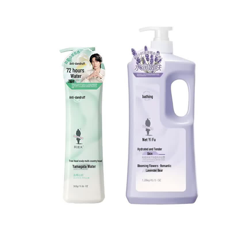 Набор Ador Camellia Шампунь против перхоти и Гель для душа с лавандой