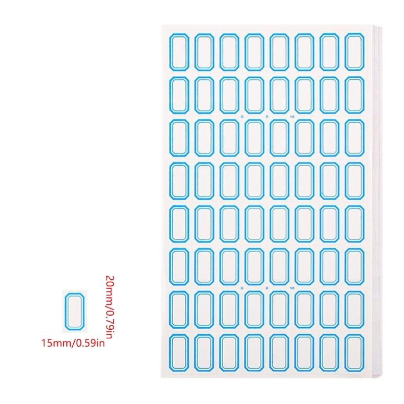50 Sheets Writeable Labels Sticker Small Blank Sticker for Envelopes File Folders Jars Boxes School Office Kitchen
