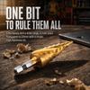 High Speed Steel Stepped Cone Drill Bit Titanium Coated Hole Saw  Power Tools