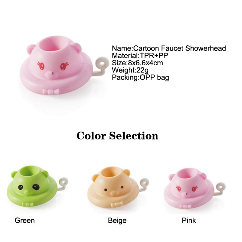 Silicon Faucet Sprayer Cute Animal Splash Shower Bathroom Water-Saving Tap Sprayer Faucet Extender Device Kitchen Accessories