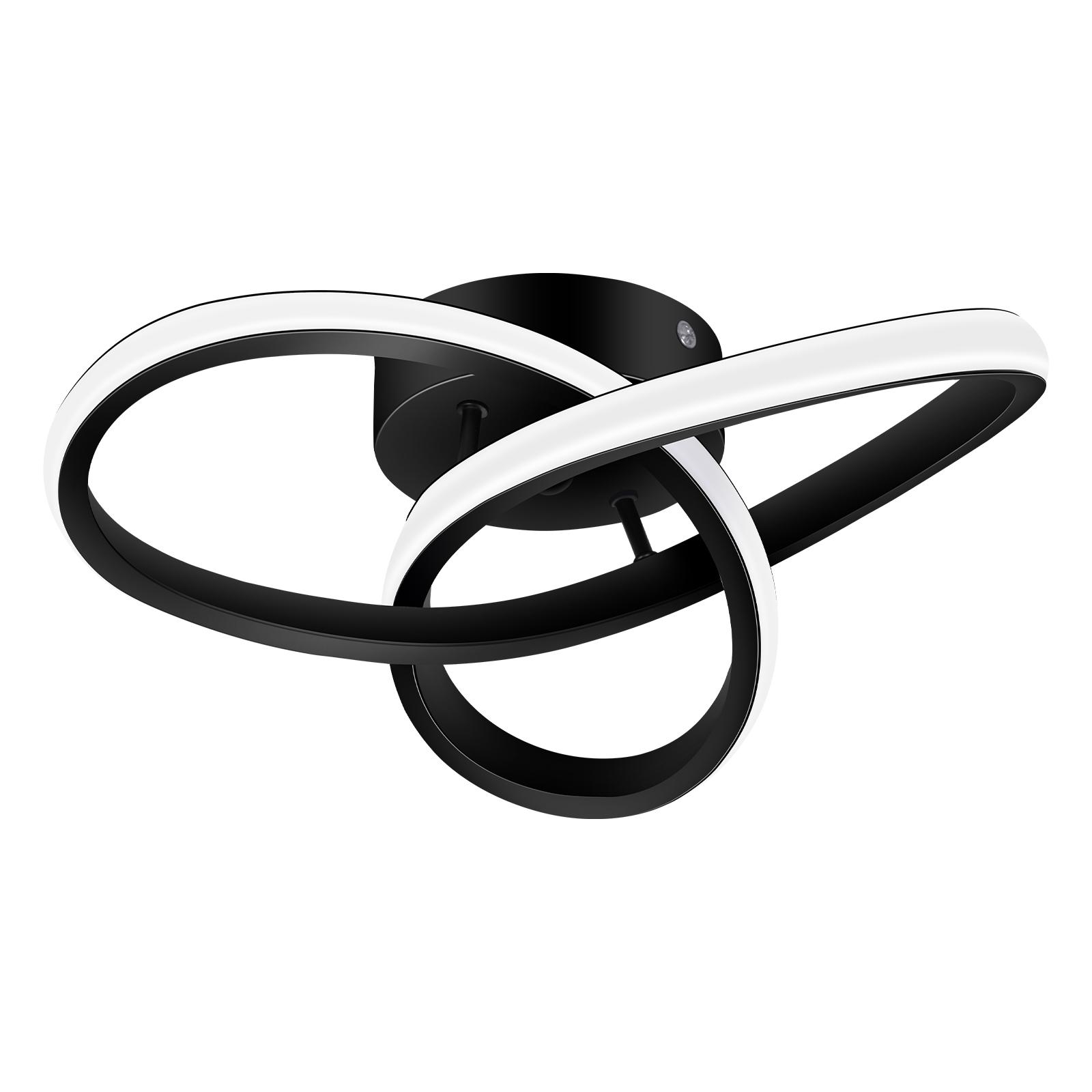 

Светодиодные потолочные светильники для прихожей Потолочные светильники с изогнутым дизайном, 3-цветный светильник для спальни чёрный