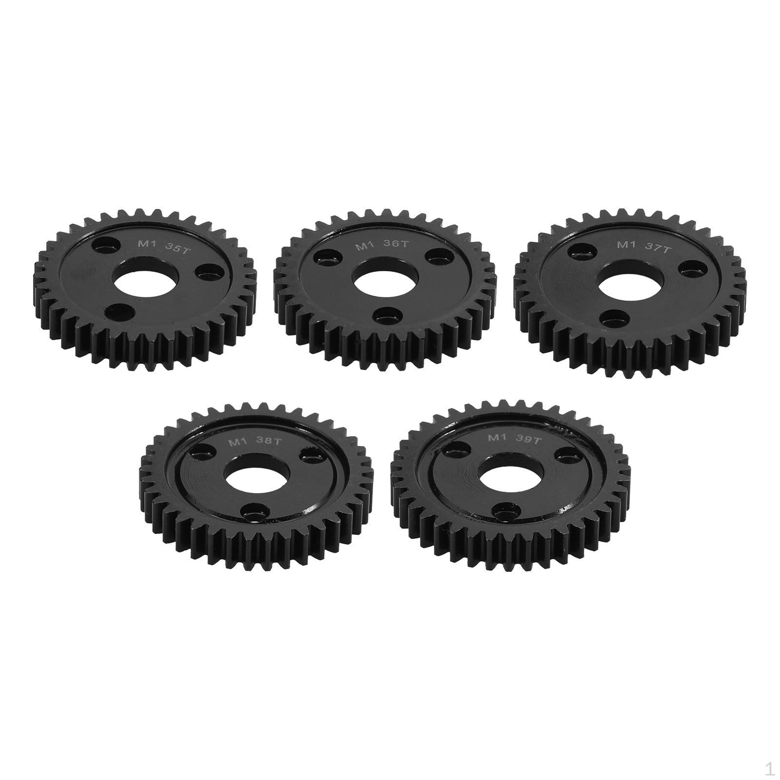 

5 Pieces RC Car Motor Gear for Hobby Model Modification DIY , Durable Metal Accs, Replacement, 35T 36T 37T 38T 39T