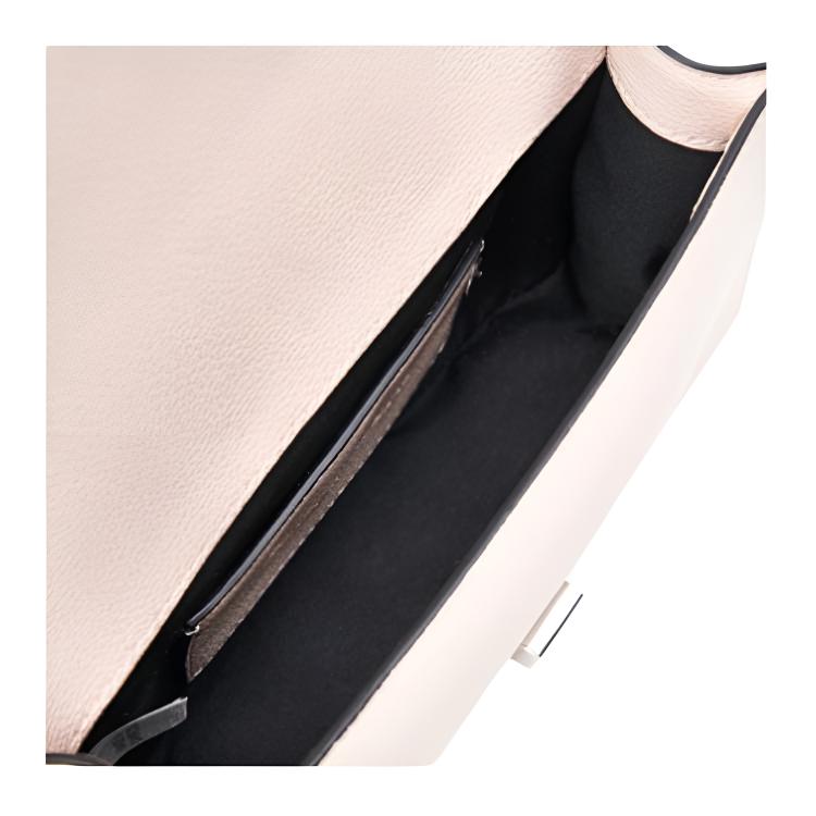 Calvin Klein Borsa a Spalla Minimalista con Fibbia Metallica e Patta in Ecopelle con Texture a Grana di Ciottolo per Donna Borsa a Conchiglia-Rosa DH2806-PS2
