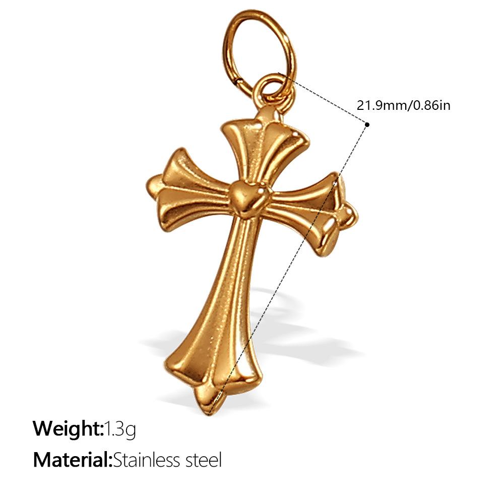 Vintage Cross Pendant Necklace Female Niche Design Hip Hop Fashion Pendant Jewelry Female