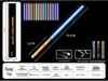 Dual RGB 15-Color Metal Lightsaber Toy - Star Wars Force Laser Sword for Dueling