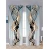2pcs/Set Fashion Style Modern Abstract Line Art Print Curtain,Suitable For Bedroom Office Kitchen Living Room Study Home Decor