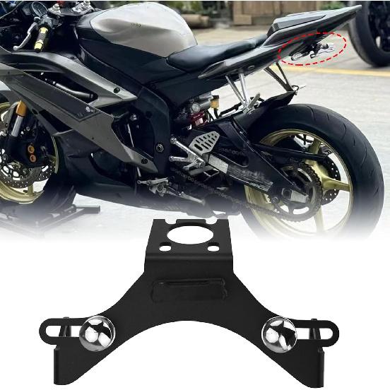 

Stainless Steel Motorcycle License Plate Holder Fender Eliminator Registration Bracket fit for Ya&ma&ha YZF-R6 YZF R6 YZFR6 2006-2016 Accessories