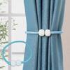 1 Par de Prendedores Magnéticos para Cortina, Prendedores de Cortina com Corda Trançada e Contas, Prendedores Decorativos para Cortinas da Sala de Estar Quarto