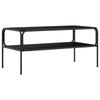 Side Table Black Oak Effect 100 X 50 X 46 Cm