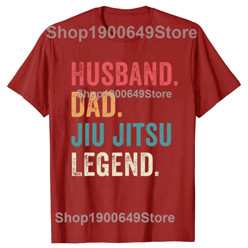 Funny Dad Husband Jiu Jitsu Legend Jiu Jitsu Dad Father's Day T-shirts Men Casual Tshirt Cotton Loose Oversized T Shirt Summer