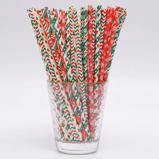 25 ks slámek na pití na párty, potravinářské, bez BPA, opakovaně použitelné, široce používané brčka do sklenice, stolní dekorace