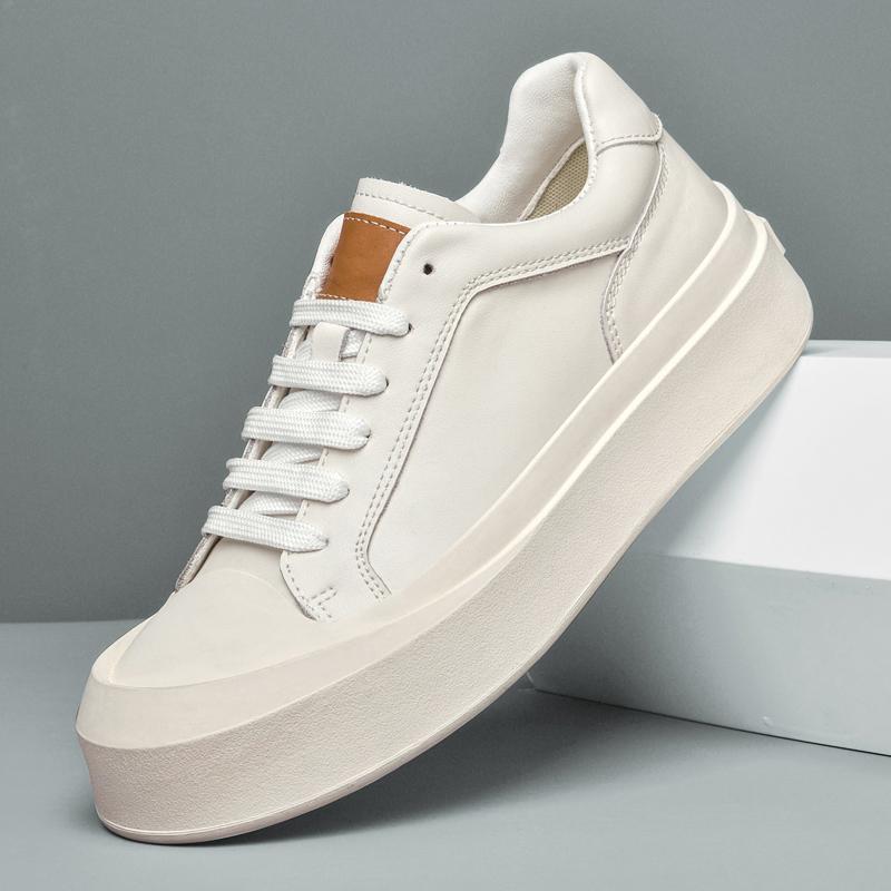 Fashion Handmade Men Casual Shoes Genuine Leather Vulcanize Shoes Luxury Brand Man Skateboard Footwear Fashion Tenis Masculino Sneakers