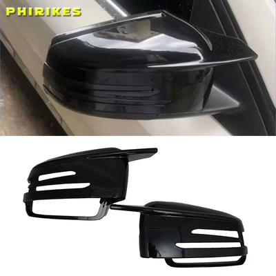 Mercedes Benz W176 W246 W212 W204 C117 X156 X204 W221 C218 A B C E S CLA GLA GLK Sınıfı için Siyah Yan Ayna Kapakları Değiştirme