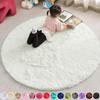 Super Soft Round Shaggy Fur Area Rugs Anti-Skid Fluffy Kids Boy Girls Room Rug Playing Mat