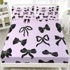 2/3pcs Bowknot Personalized Fitted Sheet Set Bowknot Personalized Bedding Set Comfortable Skin Friendly Cute Style 180x220cm