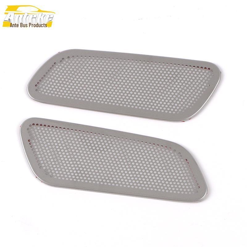 Q8 Stainless Steel Speaker Front Panel Dustproof Cover Sticker for 19-22 Models