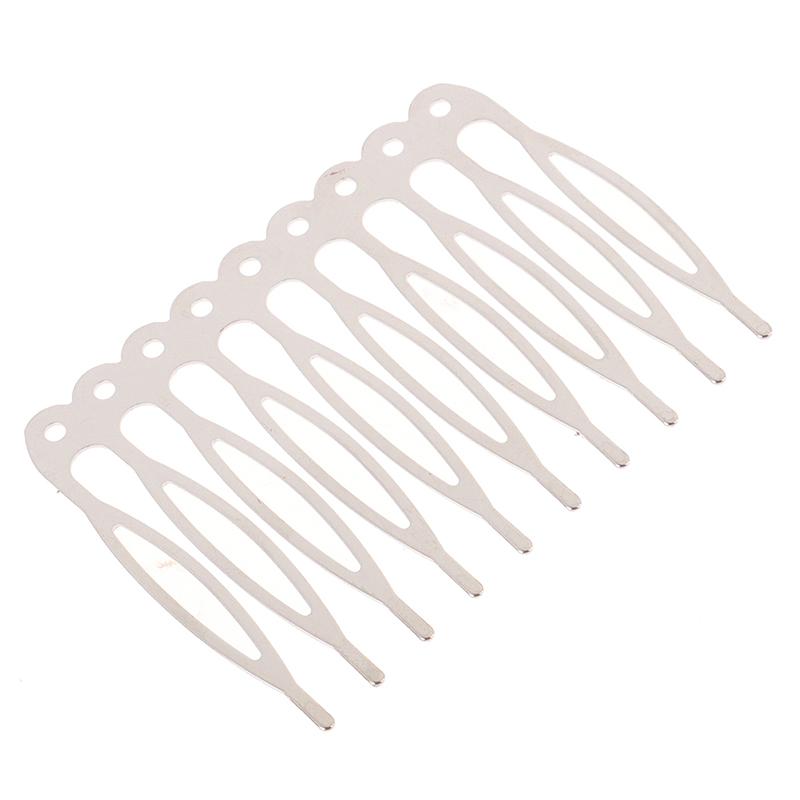 10 st 5/10 Tänder Metall Hårkam Hårklämma Kloform Hårnålar Gör-det-själv Hårprodukter