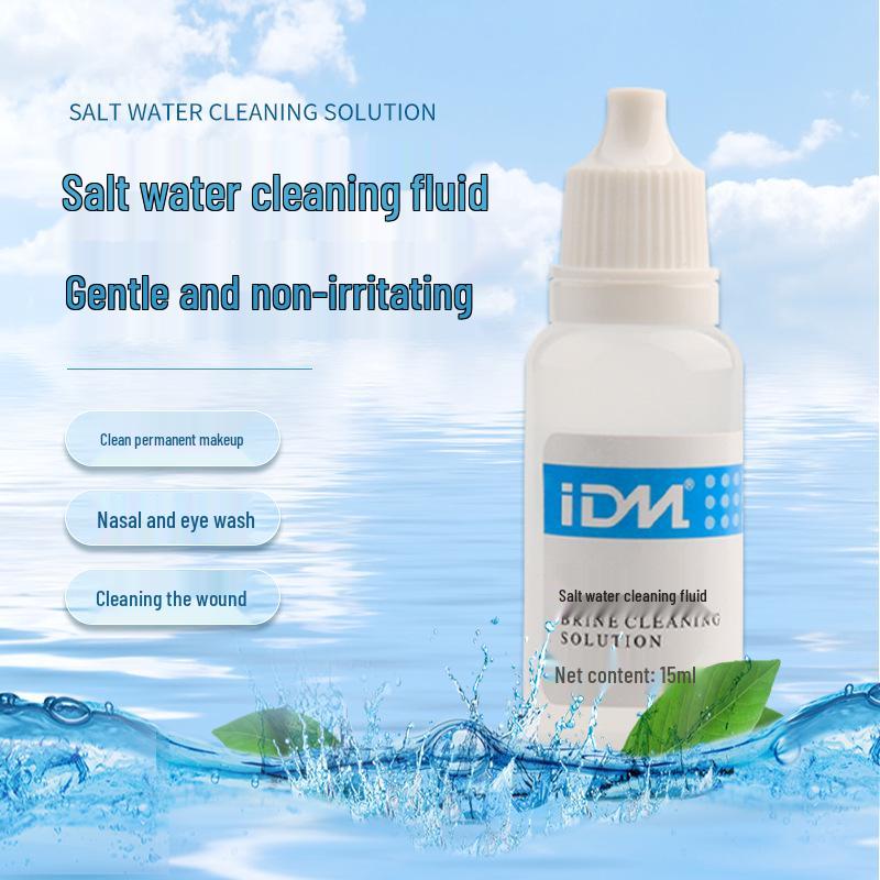 IDM Semi-Permanent Makeup Cleansing Solution for Eyebrow, Lip, and Eyeliner Tattoos