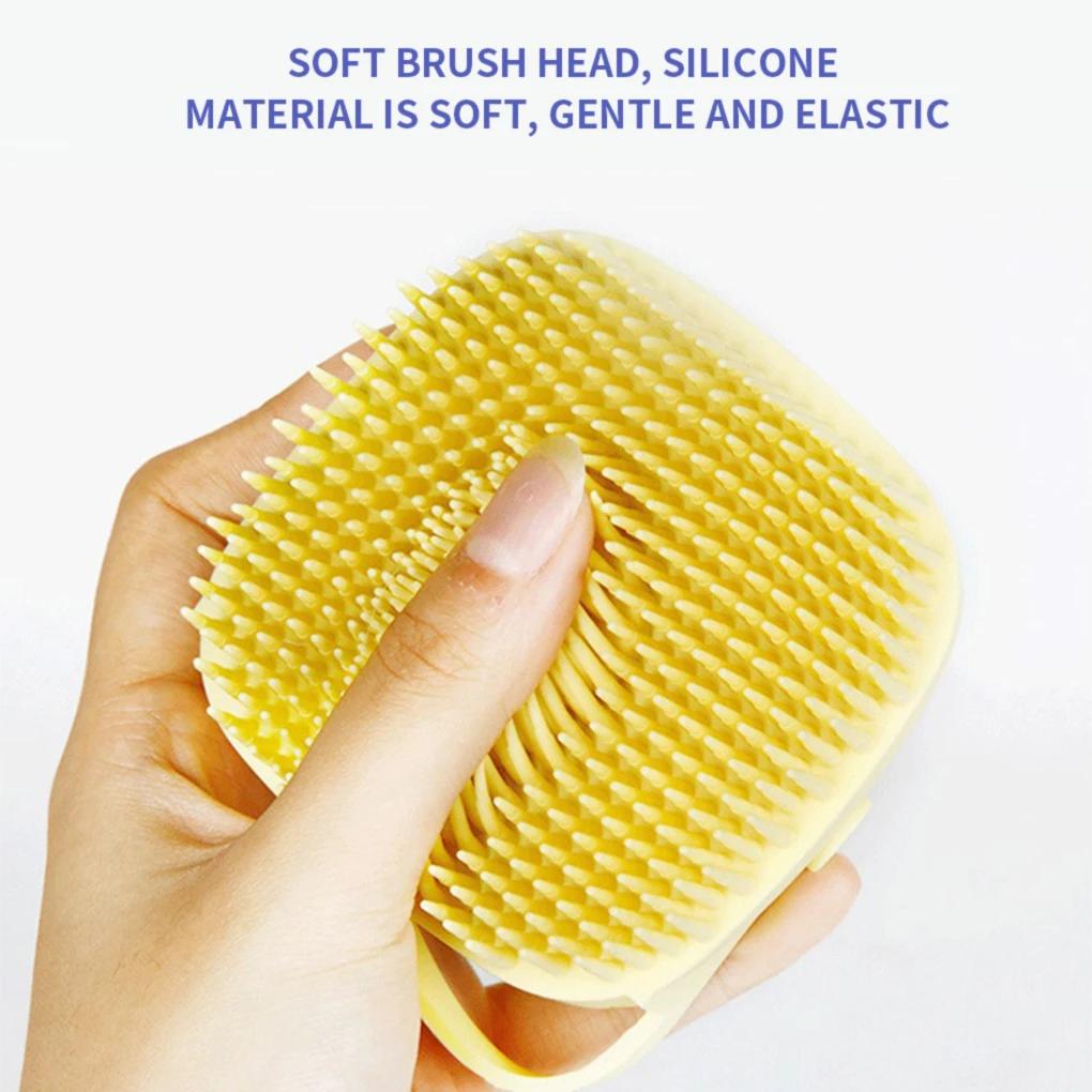 Silicone Bath Brush Shower Massage Scrubber Body Skin Exfoliating Scrubbing Tool Pet Dog Cat Silicone Bath Massage Brush