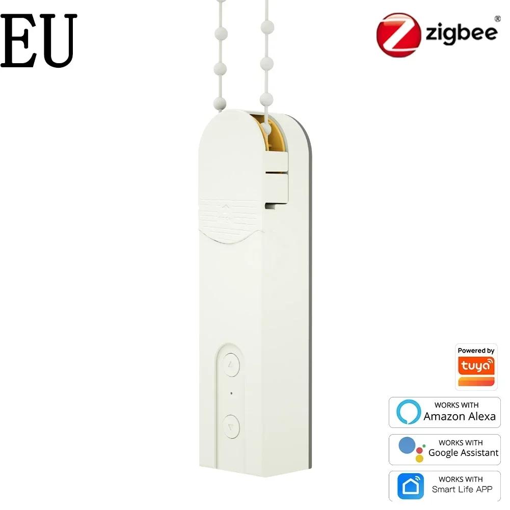 MOES ZigBee3.0 DIY Chain Motorized Bluetooth Roller shutter Blinds Shades Drive Motor Tuya Smart APP Alexa Google Voice Control MOES