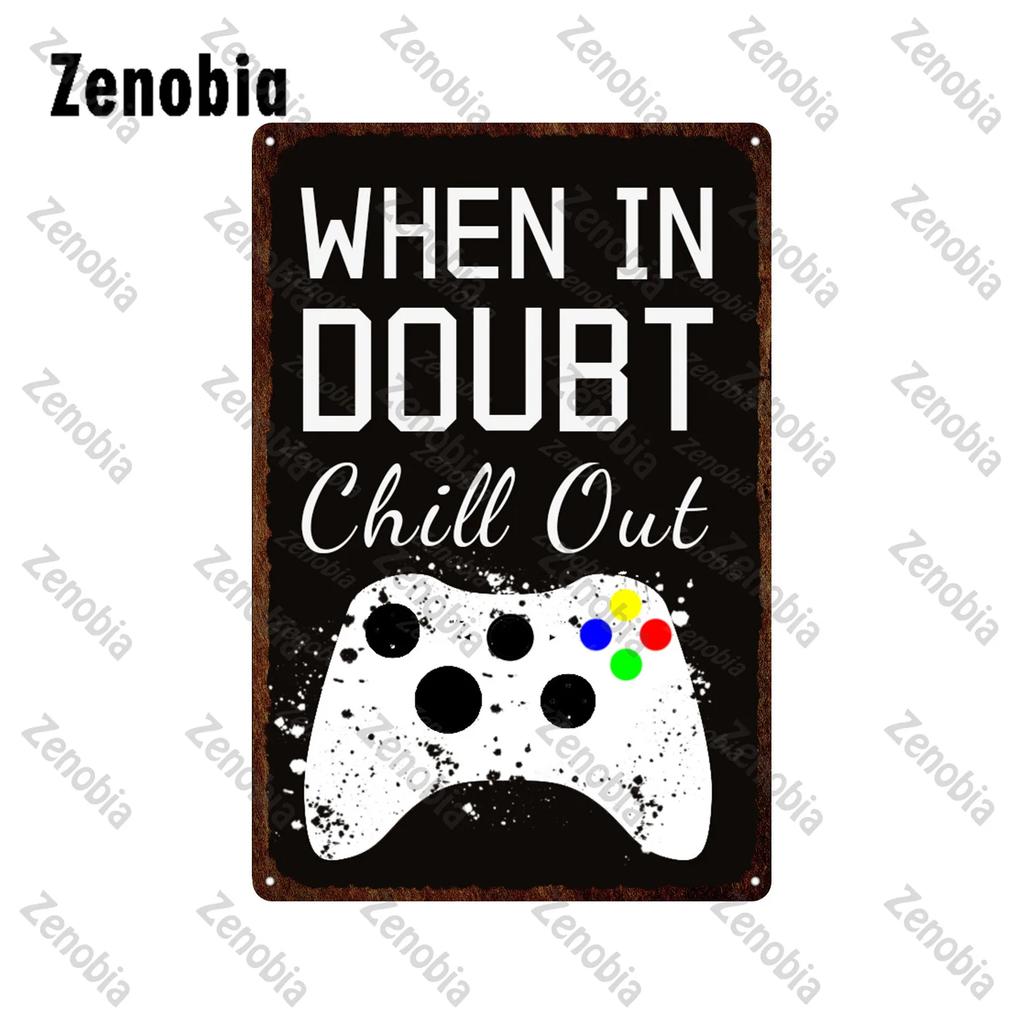 Fun Chill Out Zone Metal Signs Tin Signs Metal Posters Home Decoration Wall Stickers Chill Out Area Retro Tin Plate Wall Decor