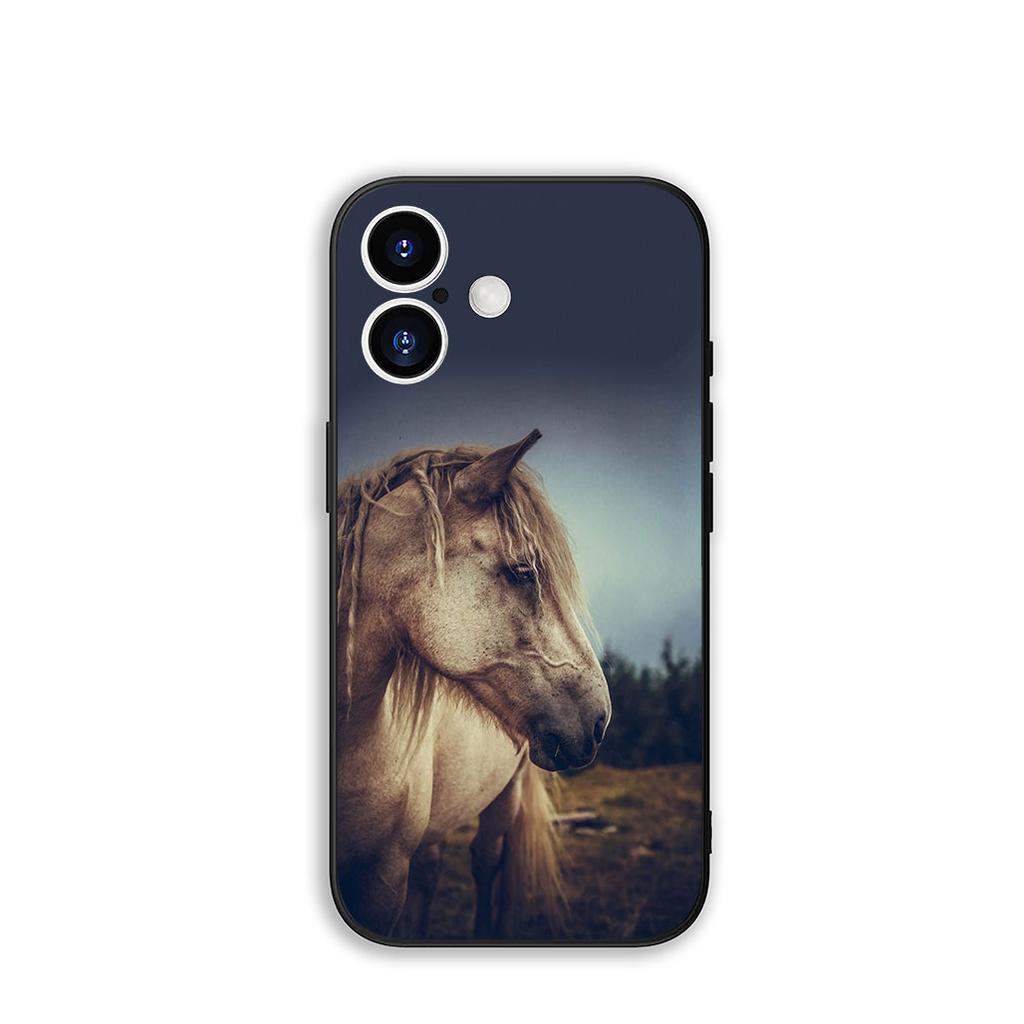 Hülle Wildes Pferd Schwarz Cool für Samsung Galaxy A25 A37 A57 A12 A14 A31 A41 A50 A51 A70 A71 A72 A21S A04 M15 Note 20 9 8 10 Hülle