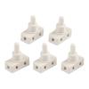 Screw Terminal Connection White Color 10mm Packing Diameter 250V Voltage ABS Material Push Button Switch Circuit Breaker White