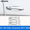 For Volkswagen VW Atlas Teramont 2017- 2024 Chrome Side Door Handle Cover Trim Protector Exterior Accessories Car Styling