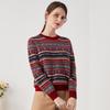 Zhaojun Women's Retro Fair Isle Cashmere Sweater