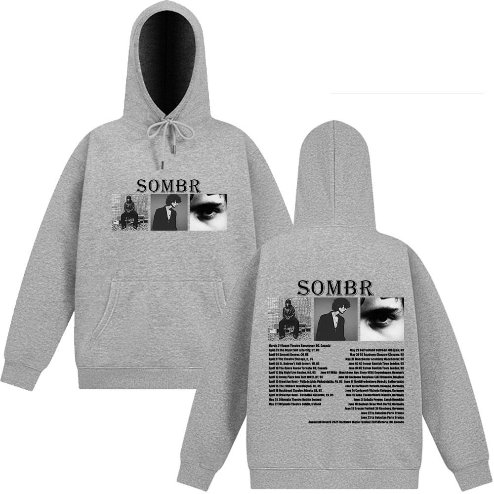Sombr Merch Live 2025 Tour Hoodie Herren Damen Mode Pullover Langärmlig Locker Lässig Übergroß Hip-Hop Sportbekleidung Streetwear