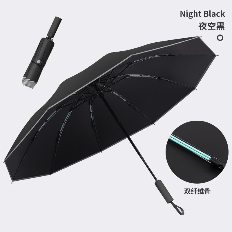 Automatic umbrella, enlarged reinforcement, sunscreen, both men and women, weather and rain, UV protection, reverse folding sun umbrella