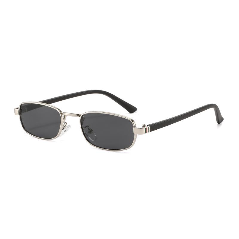 2026 New Small Square Fashion Personality Sunglasses for Men, Y2K European & American Trendy Narrow Metal Frame Shades for Women