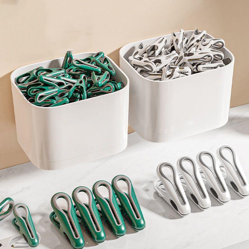3/30pcs Plastic Clothes Pins Non-slip Anti-Rust Springs Heavy Duty Windproof Clothespins Household Bedroom Towel Peg Clamps