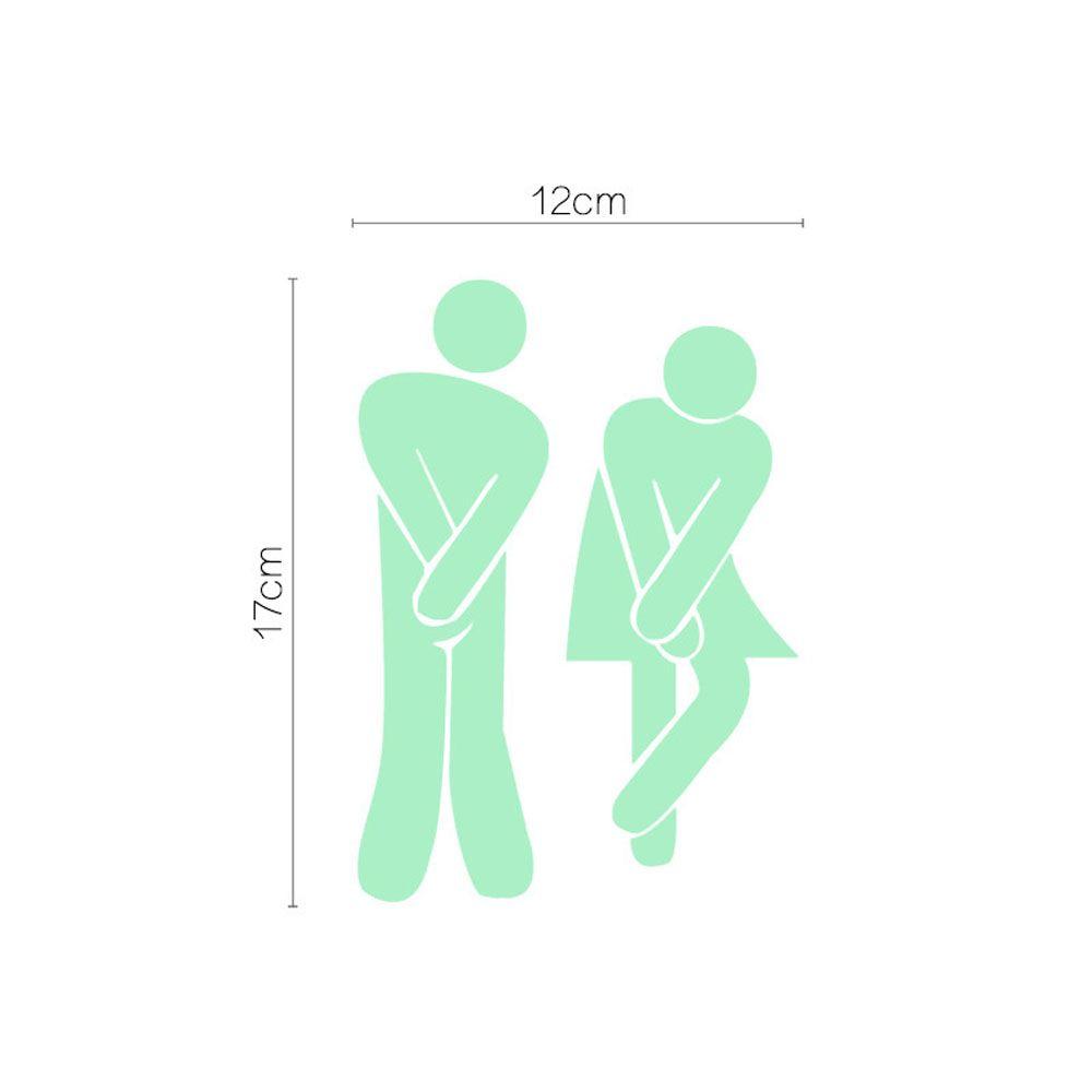 Dark Bathroom Luminous Home Decor Wall Sticker Washroom Door Sign Indicator Label Toilet Sticker