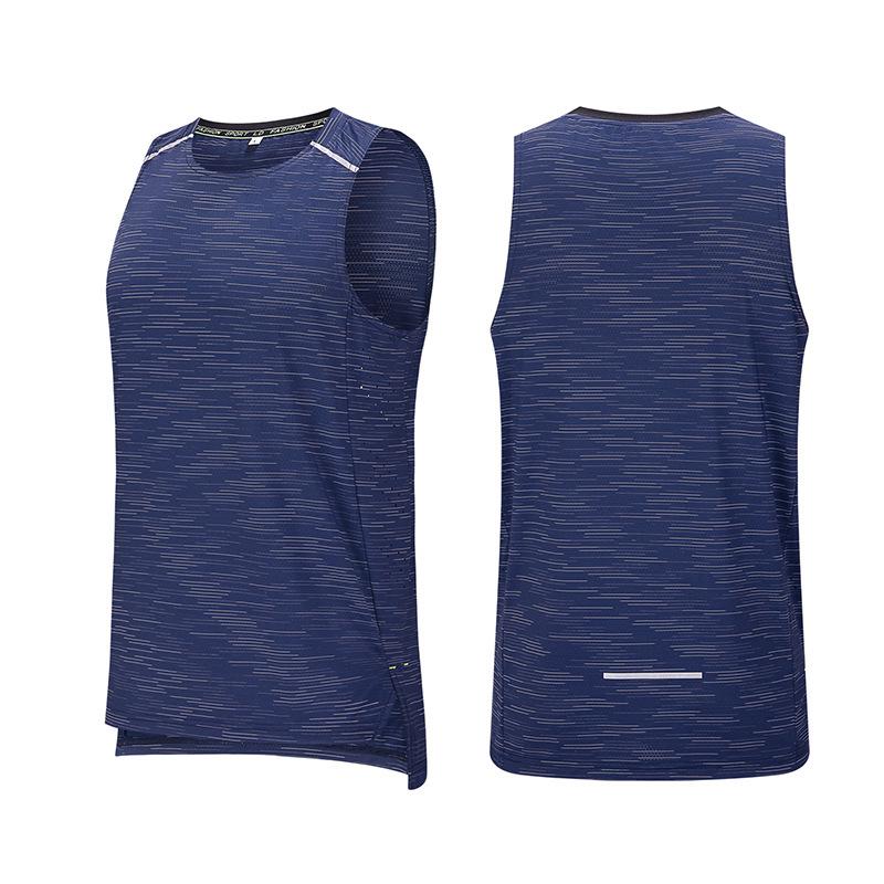

Мужская свободная быстросохнущая майка без рукавов для фитнеса для бега и тренажерного зала M (for 100-110 jin) темно-синий