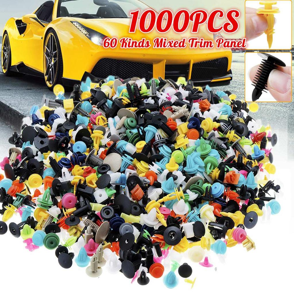 Auto Fastener Clips Rivet Retainer Push Engine Cover 500/800/1000PCS for Car Bumper Fender Door Trim Panel