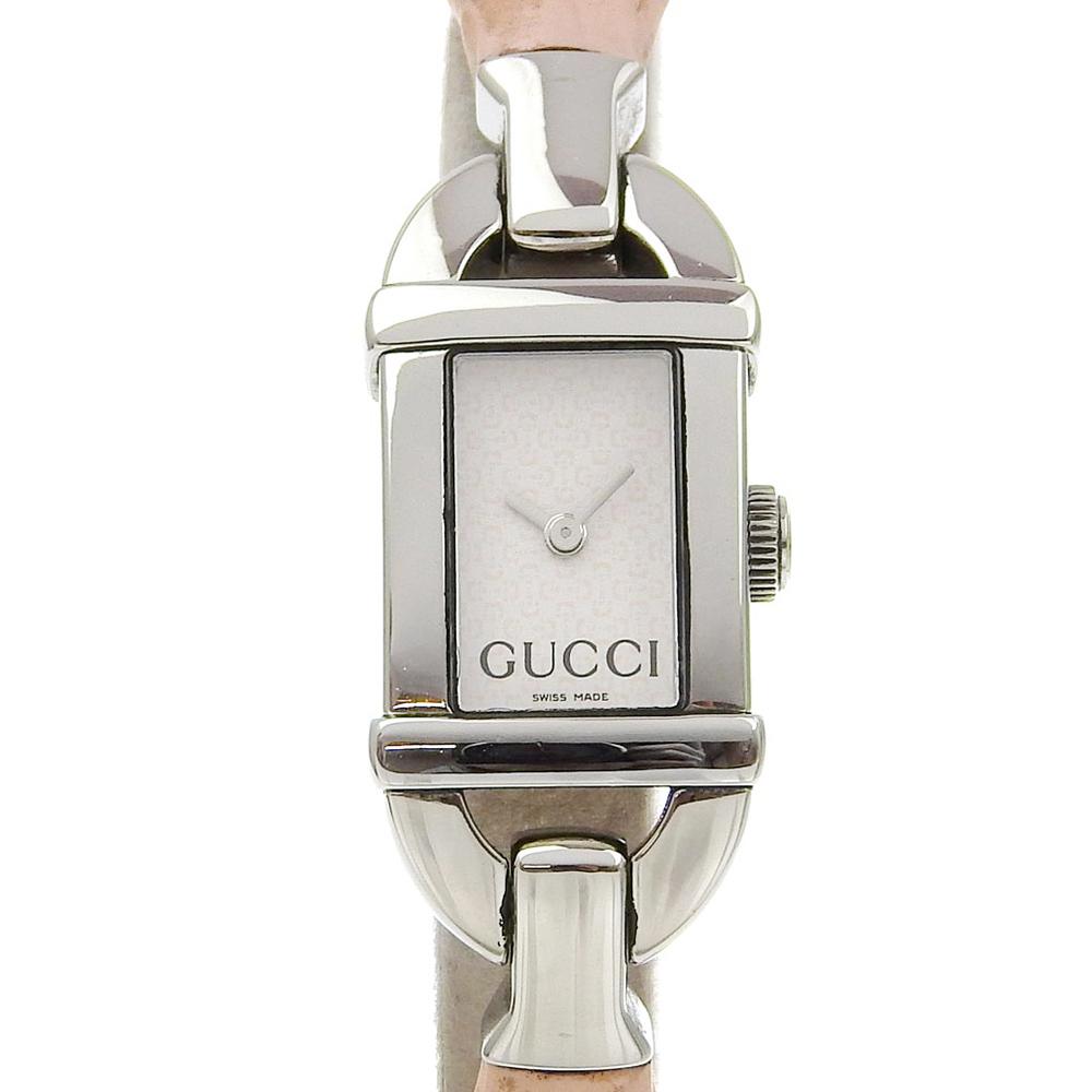 

GUCCI Bamboo Watches 6800L pink WhiteDial Stainless Steel/rubber Quartz Analog display Women Used
