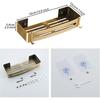 Bathroom Organizer Shelf Shower Caddy Shampoo Holder with Removable Hooks Rustproof Antique Brass Color
