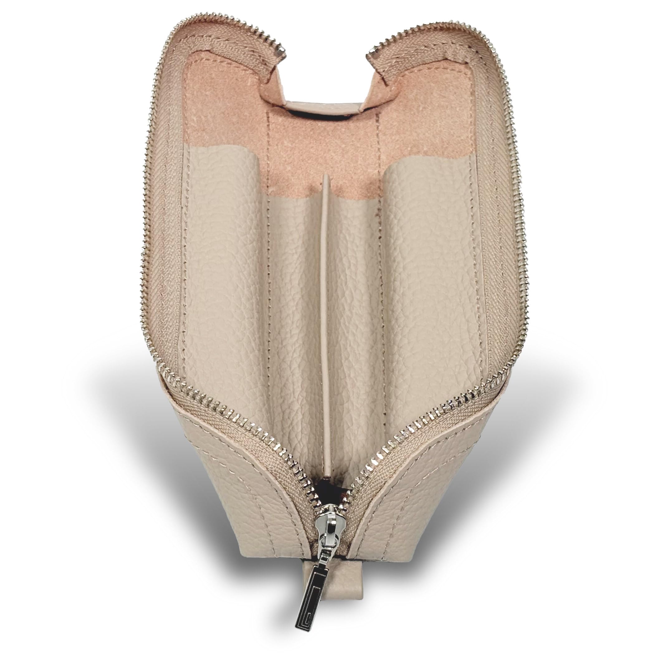 

Leather Workshop Innoshima Pencil Pencil Genuine Holds 3 Beige Case, Roll-Up Case, Leather, Pens, бежевый