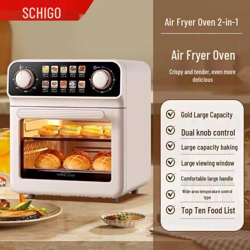 Zhigao 3-in-1 Smart Electric Oven: Air Fryer, Baker & Roaster with Visual Display
