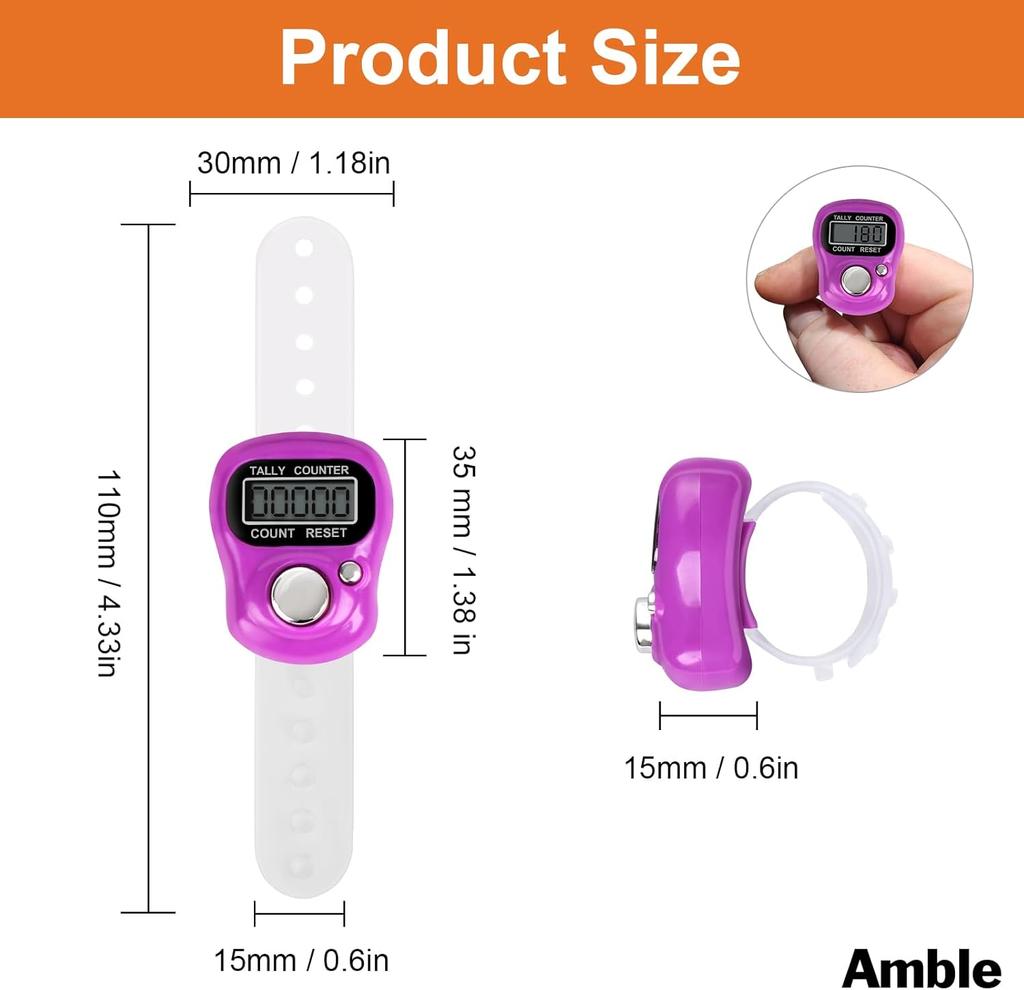 Tally Counter Electronic Finger Counter Digtal Clicker Counter 2 Digit LCD Counting for Knitting/Golf/Coaching/Goods Counting
