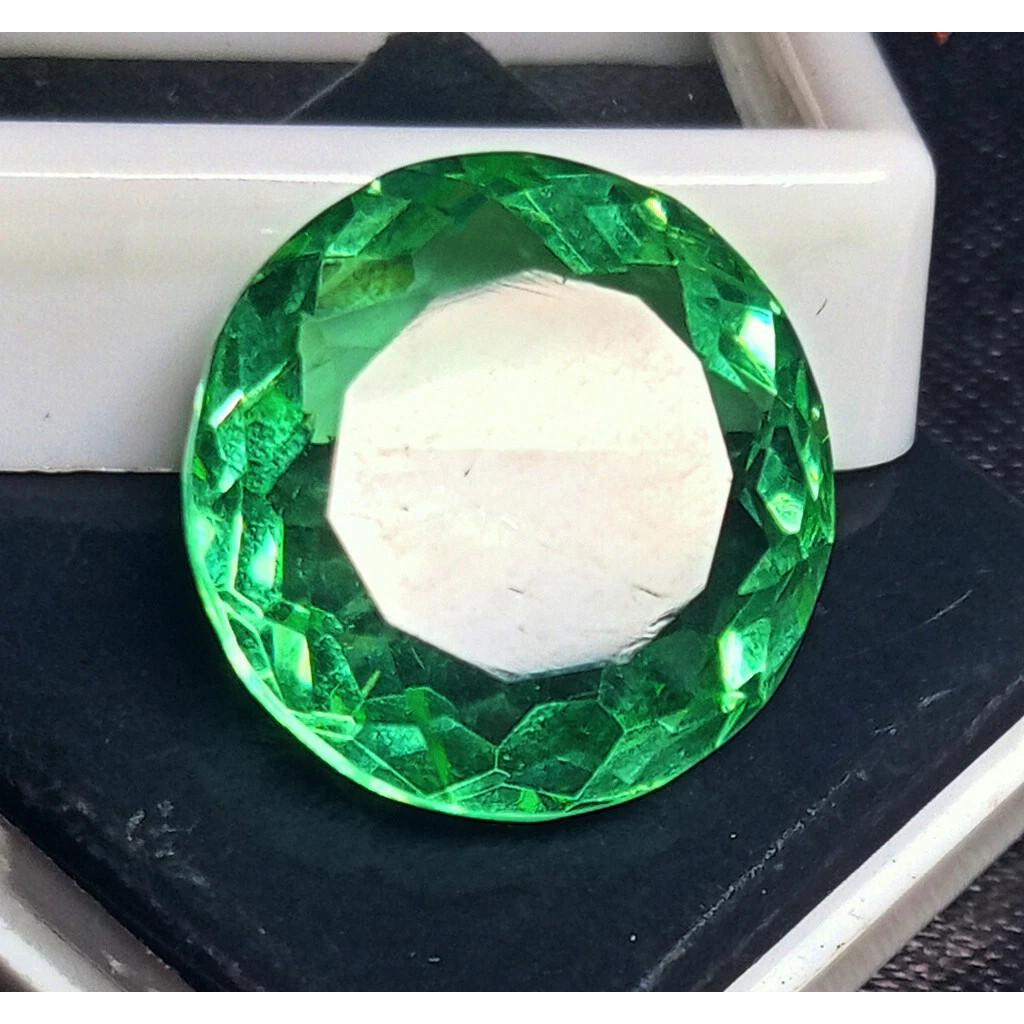 Natural Green Topaz Brazilian Round Cut 15+ Ct Stunning Certified Gemstone