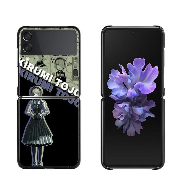 Phone Protective Case For Samsung Galaxy Z Flip3 5g Back Cases For Samsung Z Flip Capa Black Shell Fundas Danganronpa Cartoon