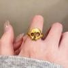 Dunkler Gothic Spinnenring für Damen: Einzigartiges offenes Design für Halloween und Festivals