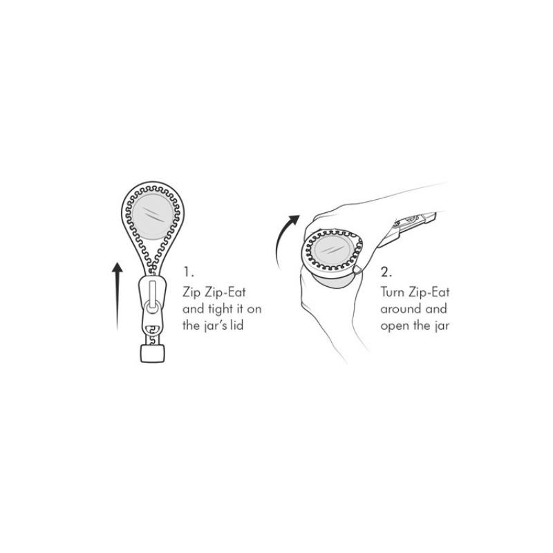 1Pcs Creative Silicone Zipper Can Opener Multi Functional Non Slip Lid Opener Effortless Bottle Opener Secure Material