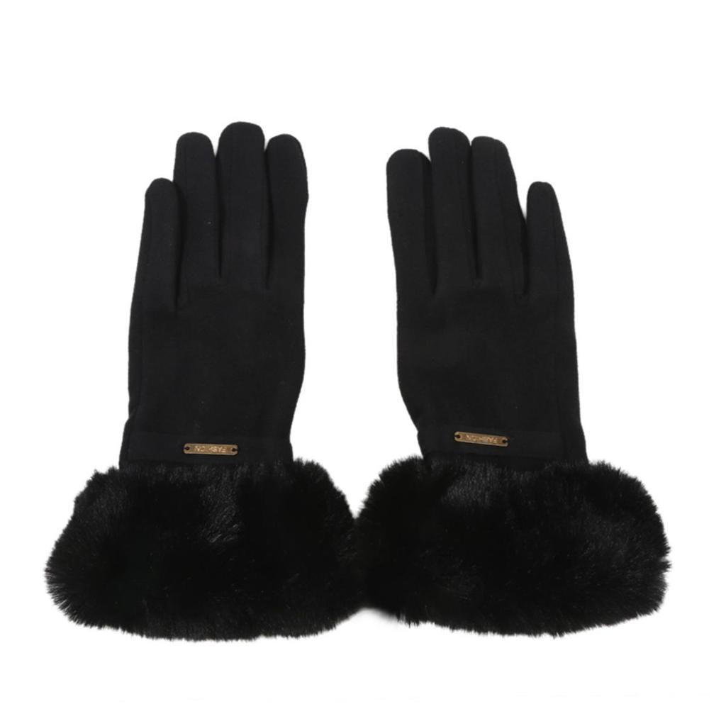 Winter Women Keep Warm Plus Velvet Touch Screen Thicken Plush Wrist Suede Gloves Fashion Personality Elegant Drive Cycling