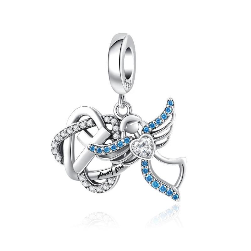 New Copper Shining Colorful Zircon Love Bow Fitting Charm Pendant Fit For Original Bracelet Diy Girls' Jewelry Love Gift