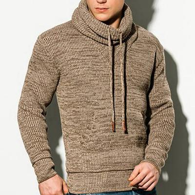 New Casual Fashion Long Sleeved Business Classic Versatile Knitted Sweater Men'S Pullover Wool Hoodie Jacket