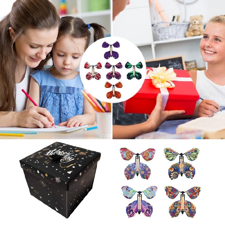 Magical Fluttering Butterflies Gift Box for Birthdays Stylish Colorful Flying Butterfly Explosions Box Decorations